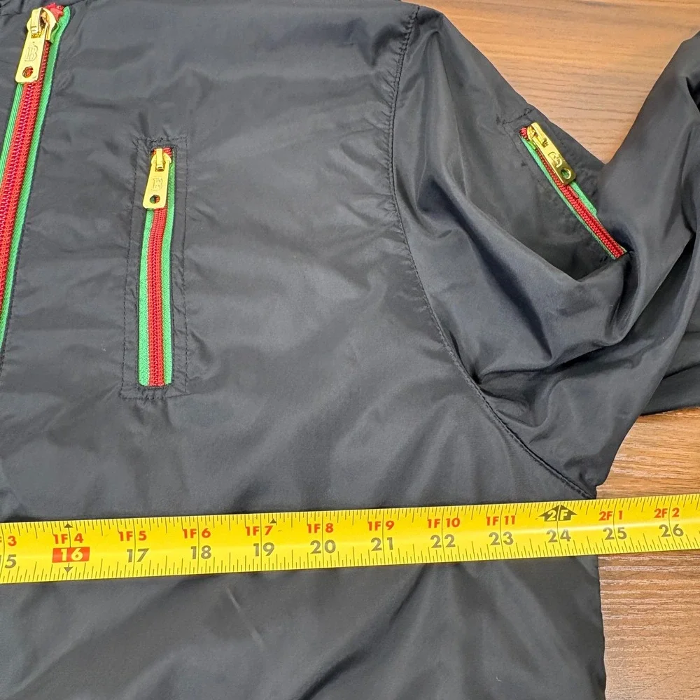 Brooklyn Basement Bomber Jacket Mens 3XL Black Dual Gold Zip Utility Streetwear